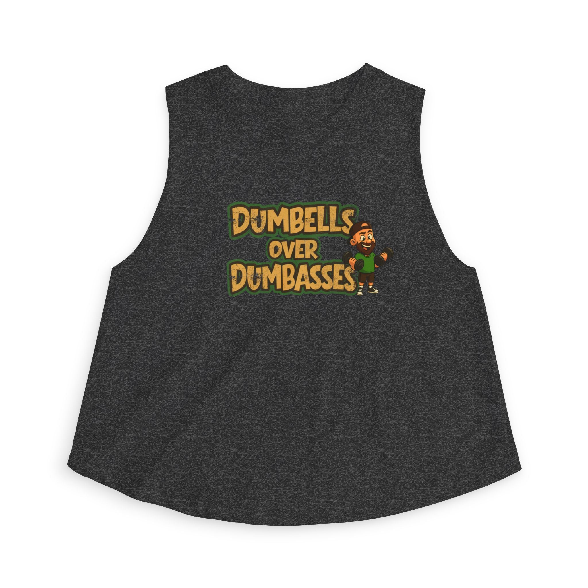 Dumbbells Over Dumb@sses Women’s Crop Top — Funny Gym Top