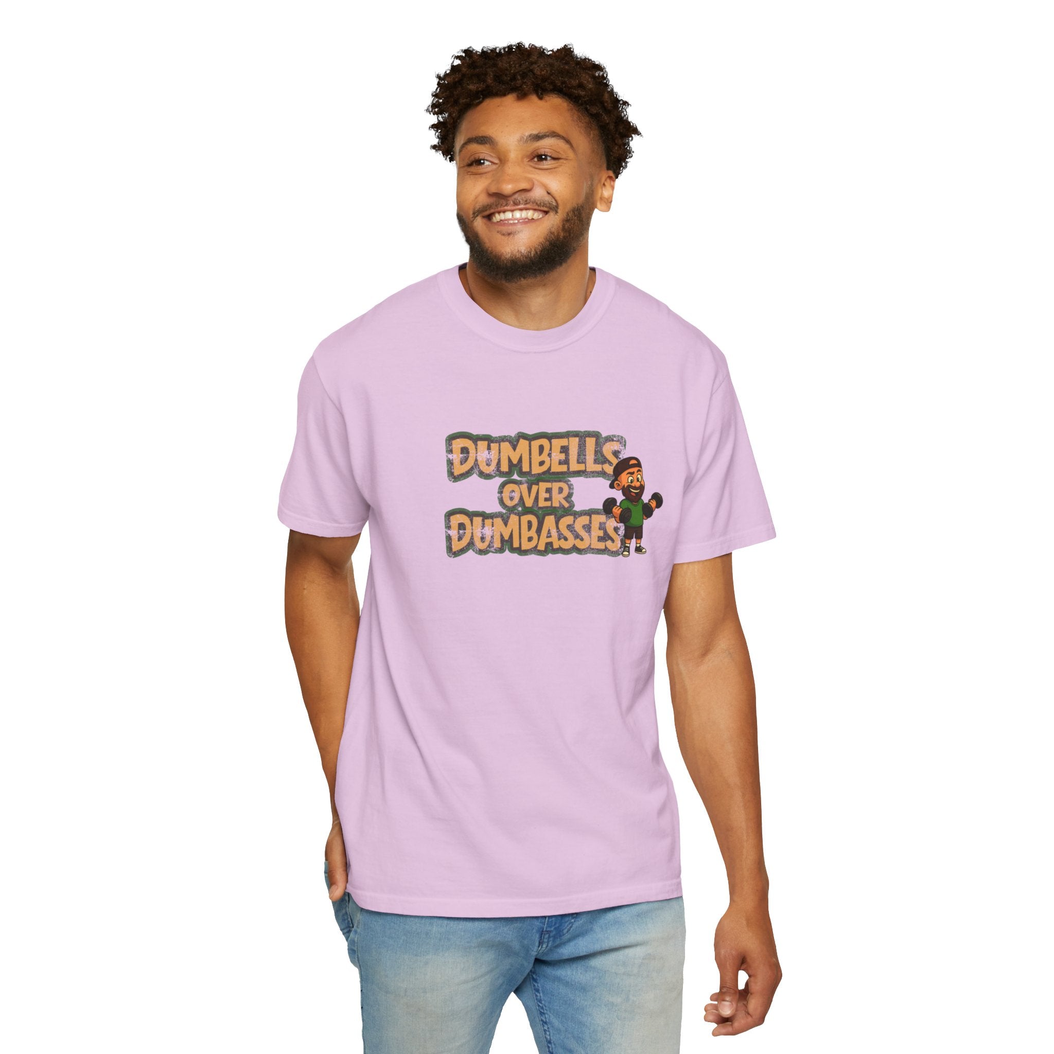 Dumbbells Over Dumbasses T-Shirt — Funny Gym Fitness Tee