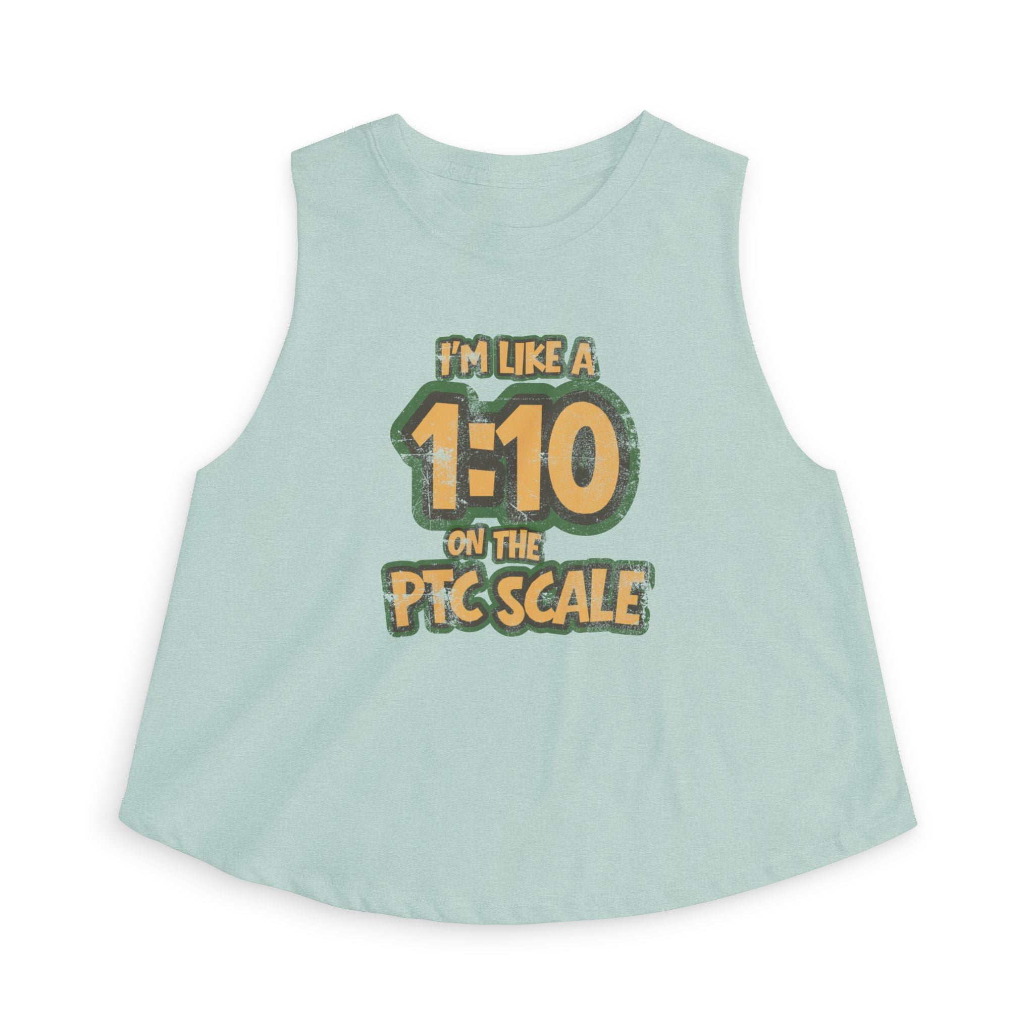 “I’m Like a 1:10 on the PTC Scale” Graphic Tank Crop Top