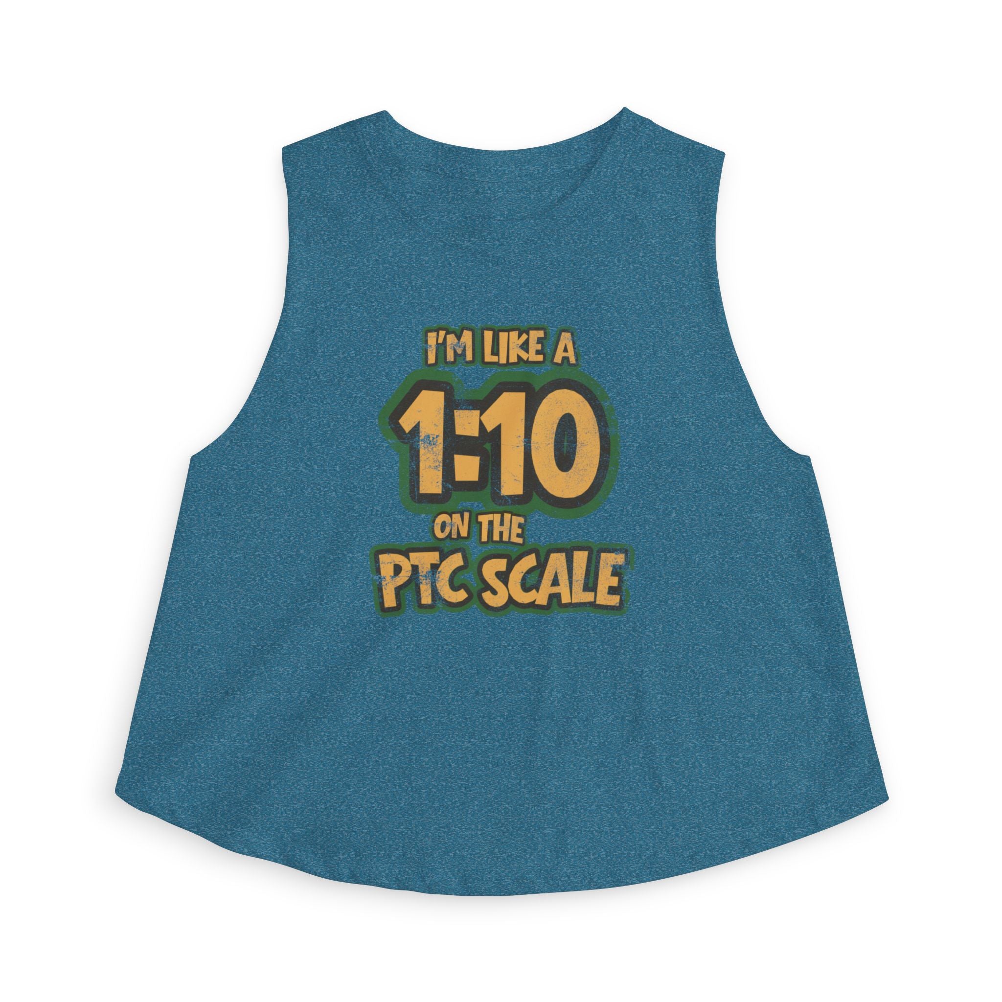 “I’m Like a 1:10 on the PTC Scale” Graphic Tank Crop Top